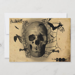 Grunge-Skull-Halloween-Party Einladung