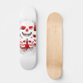 Grunge Skull Pattern Skateboard (Vorderseite)