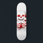 Grunge Skull Pattern Skateboard<br><div class="desc">Gotische lachende Skulls gedruckt auf Ihrem Skateboard.</div>