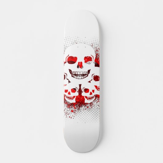 Grunge Skull Pattern Skateboard (Vorne)
