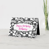Grunge Skulls und Rose Geburtstag Karte (Vorderseite)