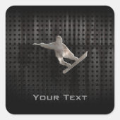 Grunge Snowboarding Quadratischer Aufkleber (Vorderseite)