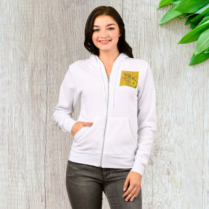 Grunge-Sonnenblumen-Kunst Bold Rustikal Gelbe Blum Hoodie