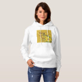 Grunge Sonnenblumen Kunst Bold Rustikal Gelbe Blüt Hoodie (Vorne ganz)