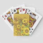 Grunge Sonnenblumen Kunst Bold Rustikal Gelbe Blüt Spielkarten (Rückseite)