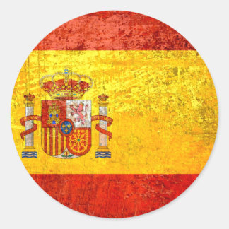 Grunge Spain Flag España Bandeira 2012 Champions Runder Aufkleber