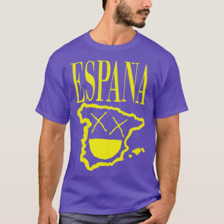 Grunge Spanien Spanisch X Augen lächelnd Gesicht g T-Shirt