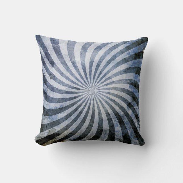 Grunge Spiral Burst Kissen (Vorderseite)
