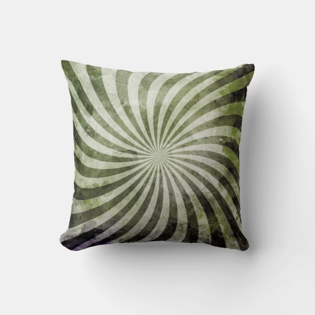 Grunge Spiral Burst Kissen (Vorderseite)