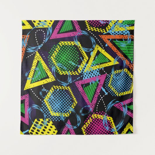 Grunge Sportmuster, Kinderdesign. Wandteppich (Vorderseite (Horizontal))