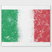 Grunge Spritzer Anstrich Flag Italien Geschenkpapier (Flach)