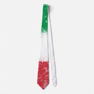 Grunge Spritzer Anstrich Flag Italien Krawatte