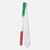 Grunge Spritzer Anstrich Flag Italien Krawatte (Rückseite)