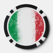 Grunge Spritzer Anstrich Flag Italien Pokerchips (Rückseite)