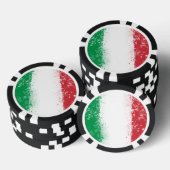 Grunge Spritzer Anstrich Flag Italien Pokerchips (Stapel)