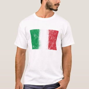 Grunge Spritzer Anstrich Flag Italien T-Shirt