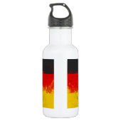 Grunge-Spritzer - Anstrichfarbene Flagge Edelstahlflasche (Rückseite)