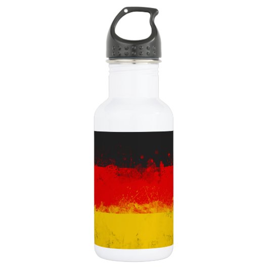 Grunge-Spritzer - Anstrichfarbene Flagge Edelstahlflasche (Vorderseite)