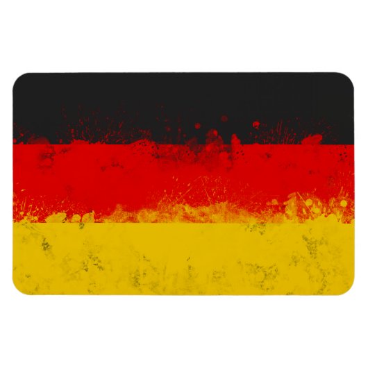 Grunge-Spritzer - Anstrichfarbene Flagge Magnet (Horizontal)