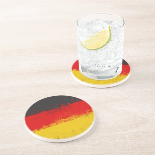 Grunge-Spritzer - Anstrichfarbene Flagge Sandstein Untersetzer (Seite)