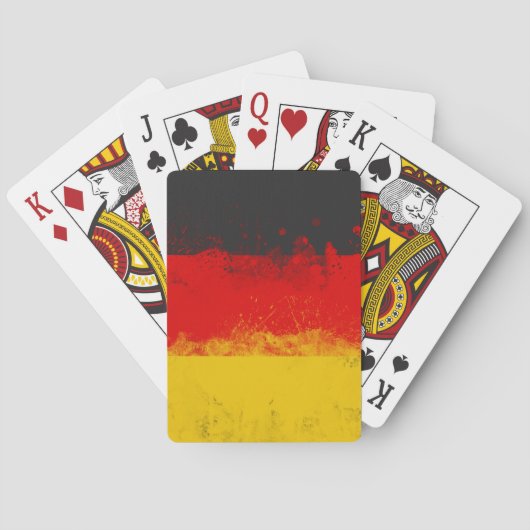 Grunge-Spritzer - Anstrichfarbene Flagge Spielkarten (Rückseite)