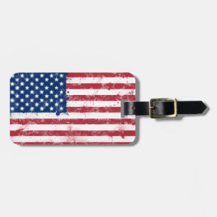 Grunge Spritzer Painted Flag der USA Gepäckanhänger