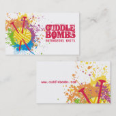 Grunge-Spritzerregenbogen Garn der strickenden Visitenkarte (Vorne/Hinten)