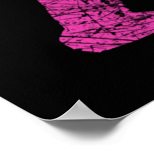 Grunge Squatchin Bigfoot Style Poster (Ecke)