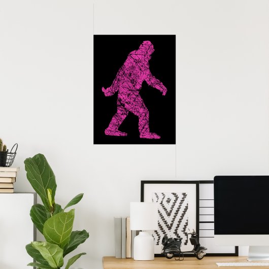 Grunge Squatchin Bigfoot Style Poster (Heimbüro)