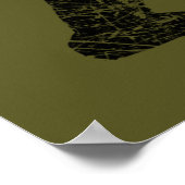 Grunge Squatchin Bigfoot Style Poster (Ecke)