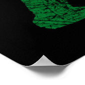 Grunge Squatchin Bigfoot Style Poster (Ecke)