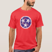 Grunge-Staats-Flagge von Tennessee-Aufklebern T-Shirt (Vorderseite)