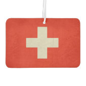 Grunge Staatsflagge der Schweiz Autolufterfrischer (Rückseite)
