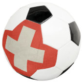 Grunge Staatsflagge der Schweiz Fußball (Dreiviertel)