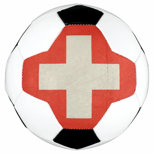 Grunge Staatsflagge der Schweiz Fußball (Vorderseite)