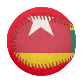 Grunge Staatsflagge des Landes Togo Baseball (Vorderseite Links)