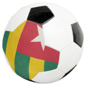 Grunge Staatsflagge des Landes Togo Fußball (Dreiviertel)