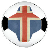 Grunge Staatsflagge Islands Fußball (Gedreht)