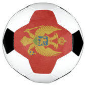 Grunge Staatsflagge Montenegros Fußball (Gedreht)