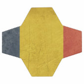 Grunge Staatsflagge Rumäniens Fußball (Flach)