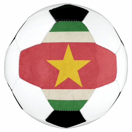 Grunge Staatsflagge Suriname Fußball (Vorderseite)