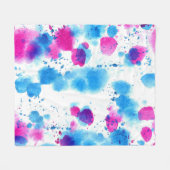 Grunge Stains Aquarell Textur Fleecedecke (Vorderseite (Horizontal))