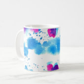 Grunge Stains Aquarell Textur Kaffeetasse (Vorderseite Links)