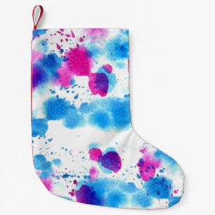 Grunge Stains Aquarell Textur Kleiner Weihnachtsstrumpf