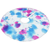 Grunge Stains Aquarell Textur Polyester Weihnachtsbaumdecke (Schrägansicht)
