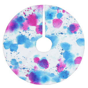 Grunge Stains Aquarell Textur Polyester Weihnachtsbaumdecke