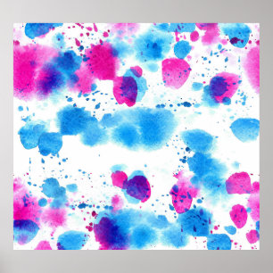 Grunge Stains Aquarell Textur Poster