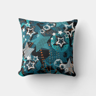 Grunge-Star-Muster, spielerisches Kinderdesign. Kissen