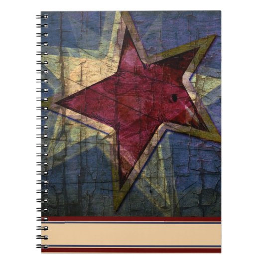 Grunge Star Notizblock (Vorderseite)