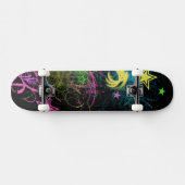 Grunge Stars mehrfarbiges Skateboard (Horizontal)
